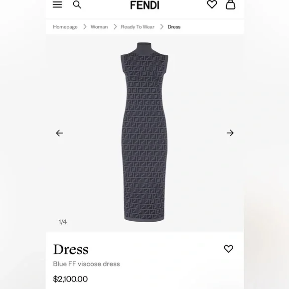 【関税&送料込】Fendi Ff Puzzle Viscose-Blend Dress Fendi | Dresses | Fendi Dress Blue Ff Viscose Dress | Poshmark
